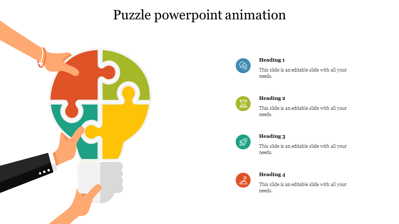 Creative Puzzle PowerPoint Animation Slide Templates